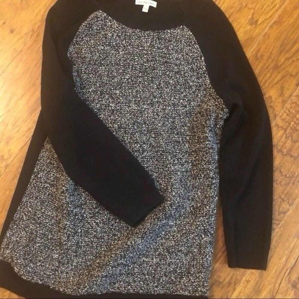 Women’s Small Calvin Klein Gray and Black Sweater